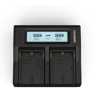Dimmable Bi-Color 660 Duracell LED Dual DSLR Battery Charger