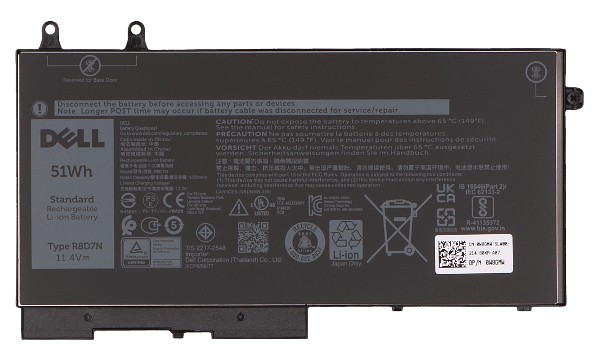 451-BCQZ Battery (3 Cells)